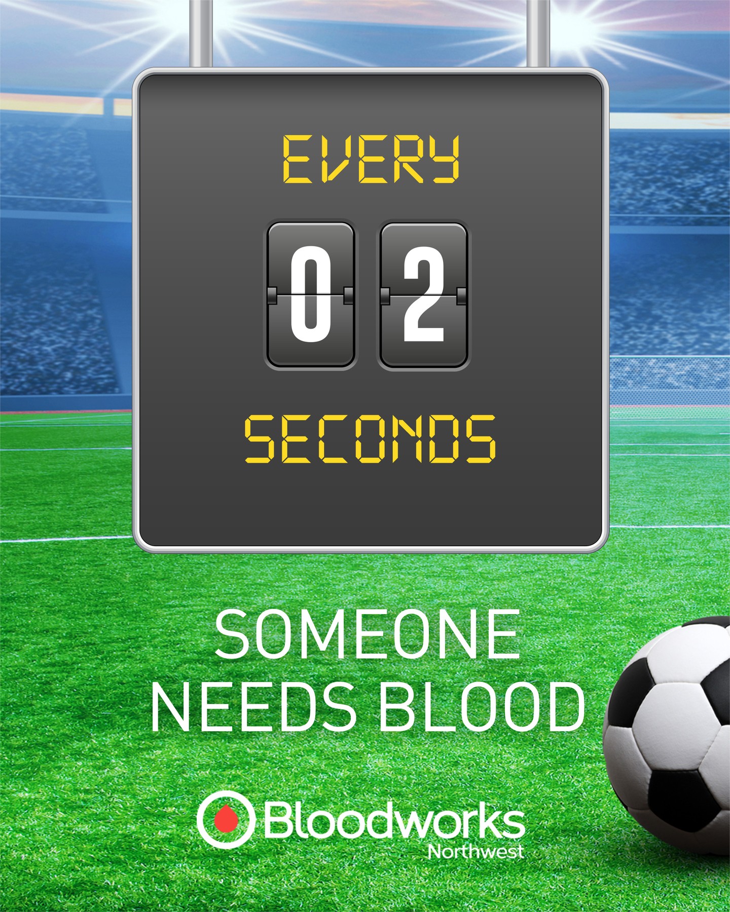 Big moments aren’t just made in the game; they’re made in our community. 

By donating blood this month, you help ensure our local hospitals have the blood needed for cancer patients and emergency care. Step up, be a game changer, and make the ultimate save. 

Schedule now at� the link in our bio.

#BloodworksNW #Soccer #DonateBlood #BloodSupply�