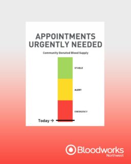 🚨 EMERGENCY 🚨

We need 15,958 whole-blood appointments booked by the end of the month, and Type O donations have fallen short over the past two months.

If you’re eligible, now is the time to help ensure blood is available for local patients and emergencies.

Schedule your appointment today at the link in our bio

#BloodworksNW #DonateBlood #TypeONeeded #SaveLives