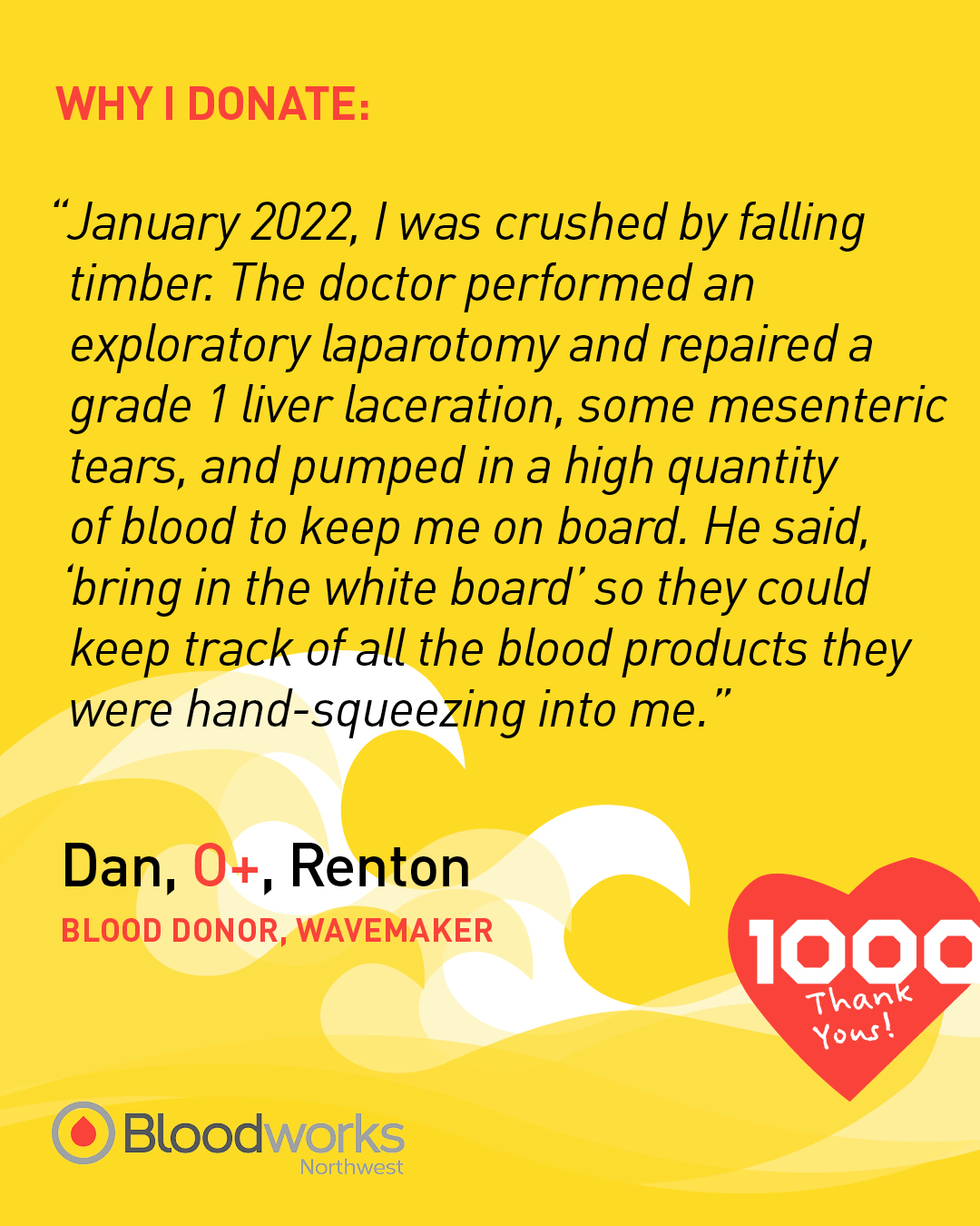 Every donor has a reason. ❤️

Thank you to those who share their stories and inspire others to give. Schedule your lifesaving appointment today at the link in our bio.

#BloodworksNW #DonateBlood #SaveLives #BloodSupply