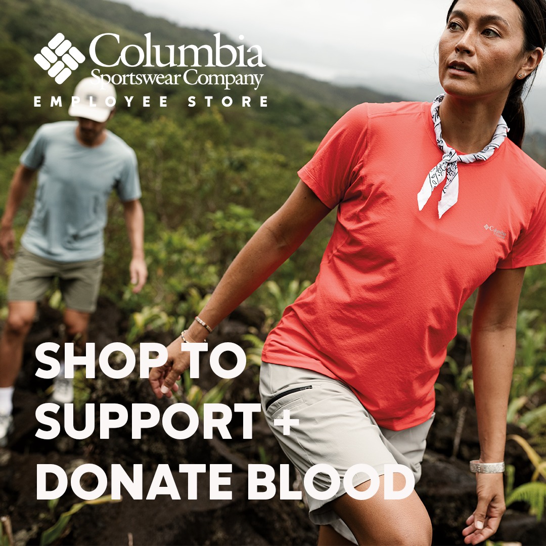 Get a pass to the @columbia1938 Portland Employee Store when you give blood at a Mobile Drive or Center in the greater Beaverton, Portland, and Vancouver areas in May! 10% of purchases will be donated back to Bloodworks! 

Double your impact and schedule your life-saving blood donation today at the link in our bio.

#BloodworksNW #DonateBlood #ColumbiaSportswear #Discount #Portland #Oregon #Outdoors