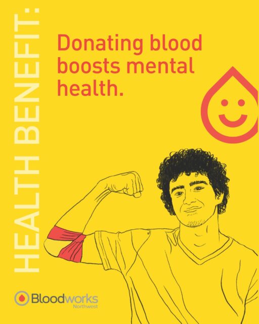 Community care goes both ways ❤️

This Mental Health Awareness Month, we’re highlighting how giving back can support mental well-being. Long-term volunteers often report greater life satisfaction and lower levels of anxiety and depression.

Donating blood is one way to show up for your community and yourself. Schedule your appointment today at the link in our bio.

#BloodworksNW #MentalHealth #DonateBlood #SaveLives #MentalHealthAwareness