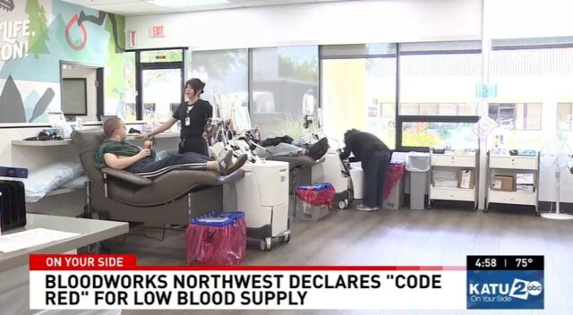 🚨 CODE RED ISN'T OVER 🚨

Our blood supply remains at emergency levels, with less than a 1–2 day supply of some critical blood types and platelets. At the same time, patient demand has continued to increase in recent weeks, while future donation appointments continue to decline.

Patients are counting on donors to step up now.

🩸 Make an appointment today and help save lives at the link in our bio.

#BloodworksNW #DonateBlood #CodeRed #BloodSupply #Emergency #PNW